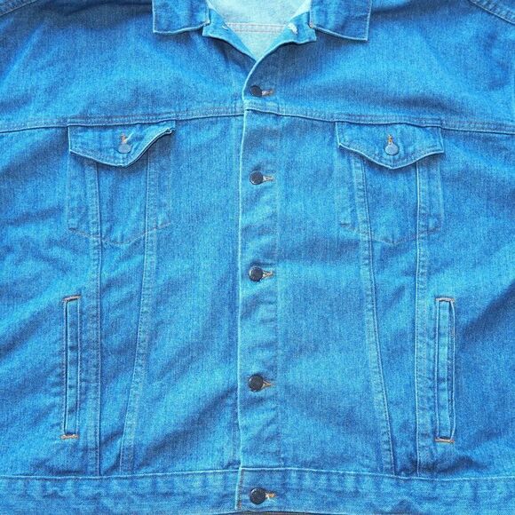 TYCA Embossed "International Paper Riegelwood Mill OSP" Denim Jacket Men's 4XL - Picture 7 of 8